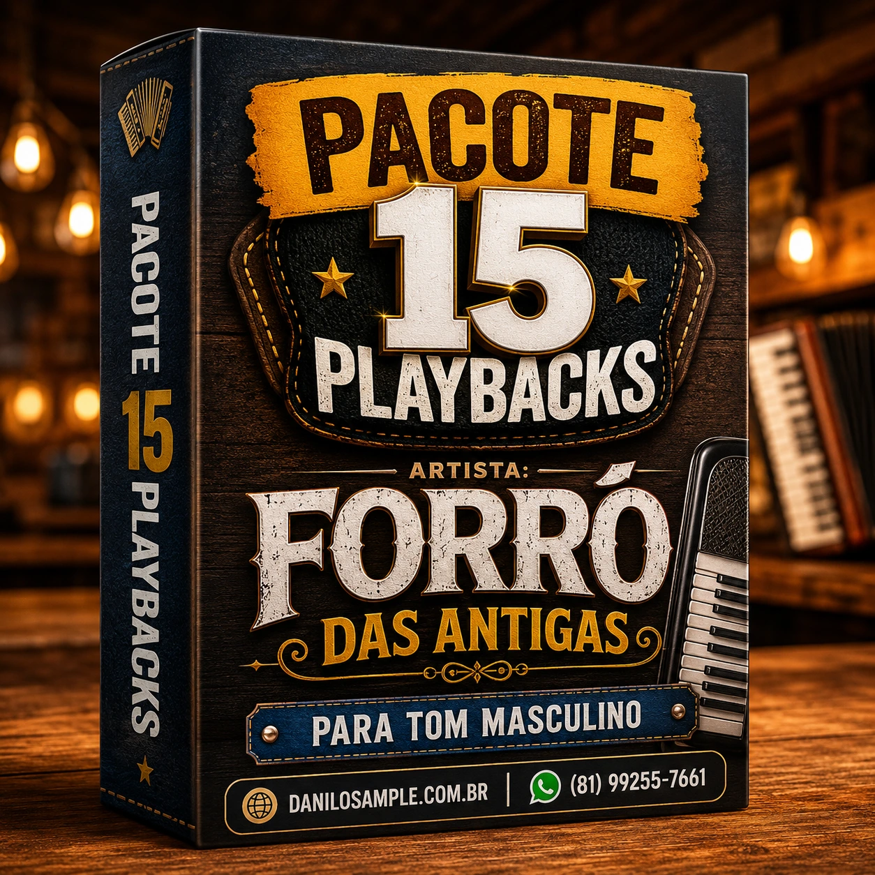 Pacote 15 Forró das Antigas (Tom Masculino)